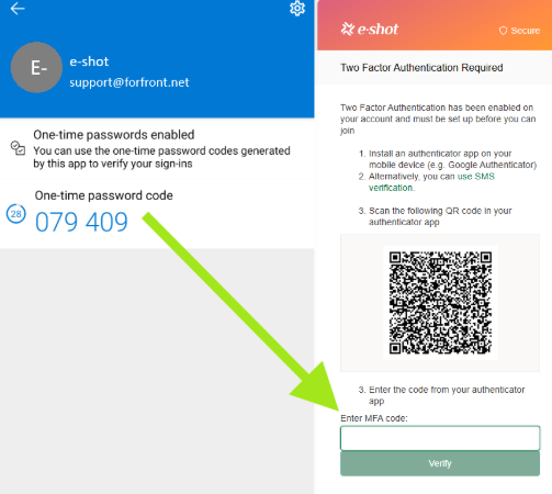 Authenticator APP QR code