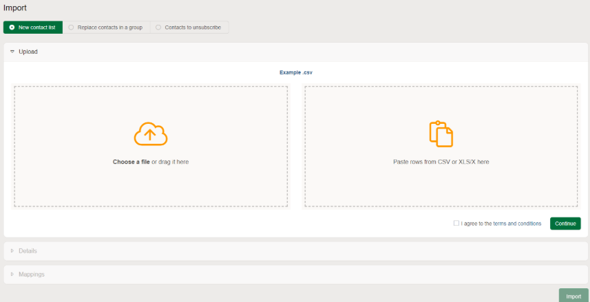 Choosing your import