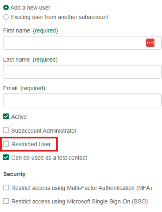 How to make a user restricted