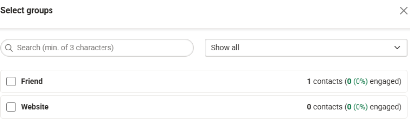 Selecting audiences as a restricted user