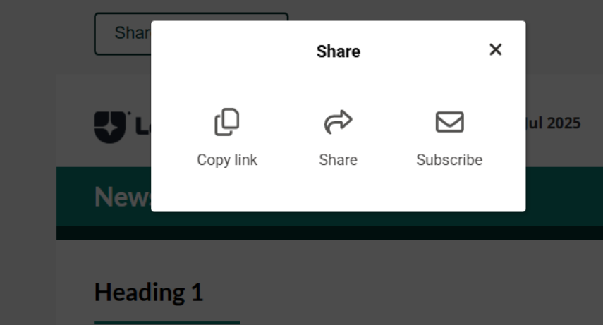 Social share options