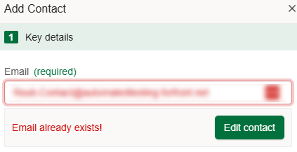 Adding a contact to a group