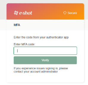 Enter mfa code
