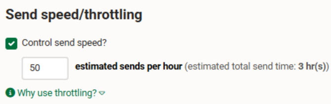 Send speed example