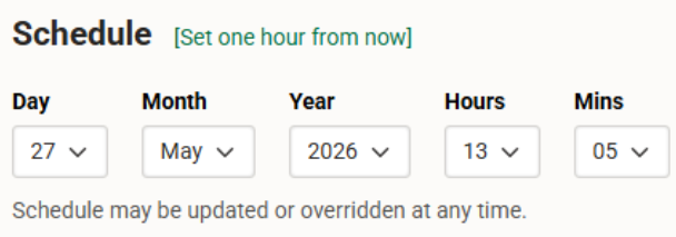 Campaign scheudle time