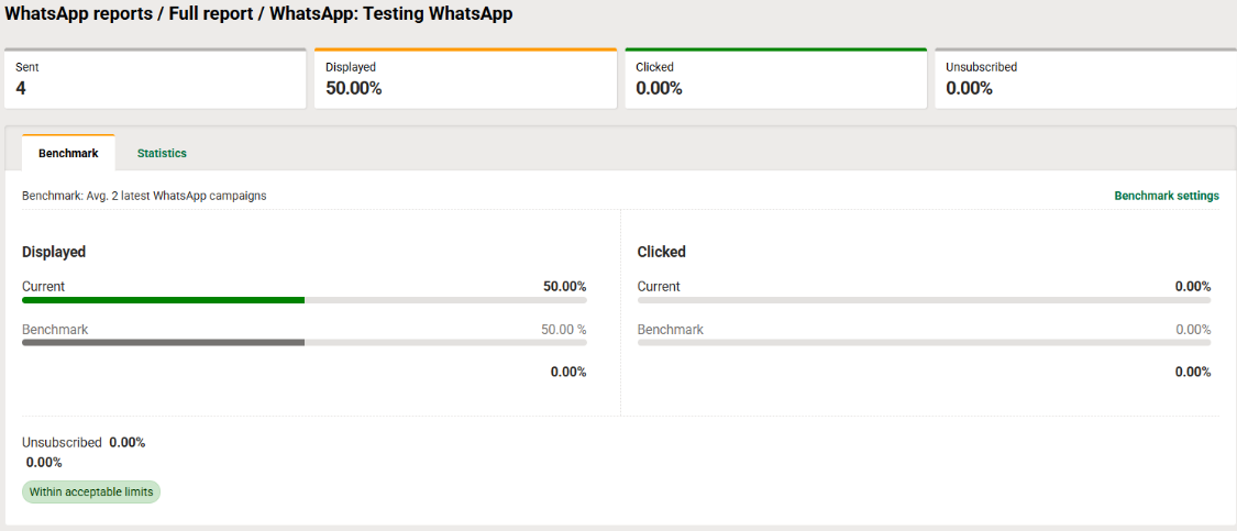 Benchmark tab example