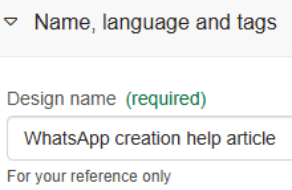 Naming your design