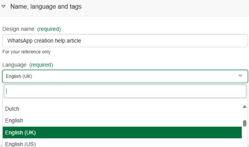 Selecting a language