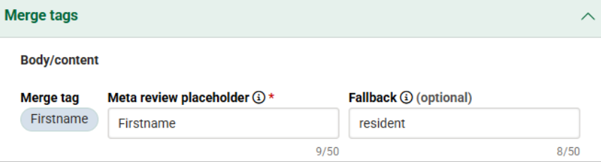 Mergetag fallbacks