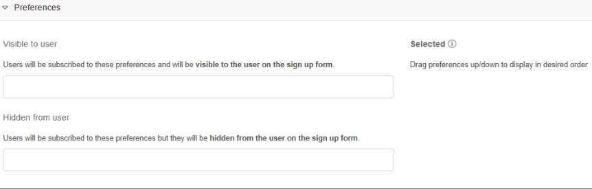 Assigning preferences to your form