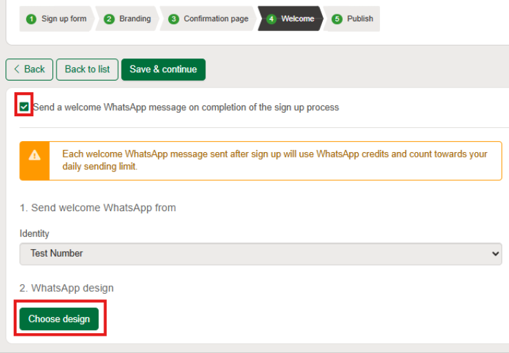Assigning a welcome design