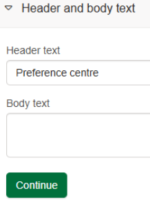 Updating the forms header text