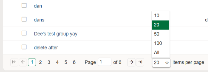 Selecting your paging options