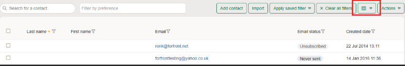 Filtering options