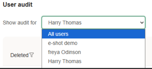 Audit filter