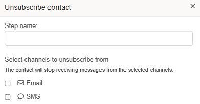 Automation unsubscribe step