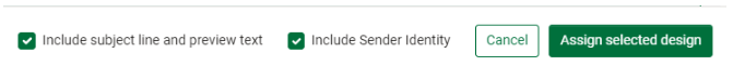 Sender identity tick box 