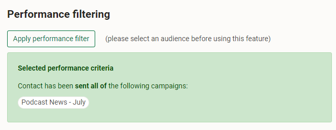 Applied filtering example