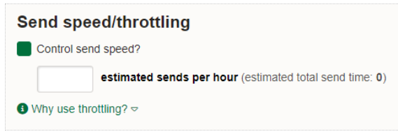 Control send speed tick box 