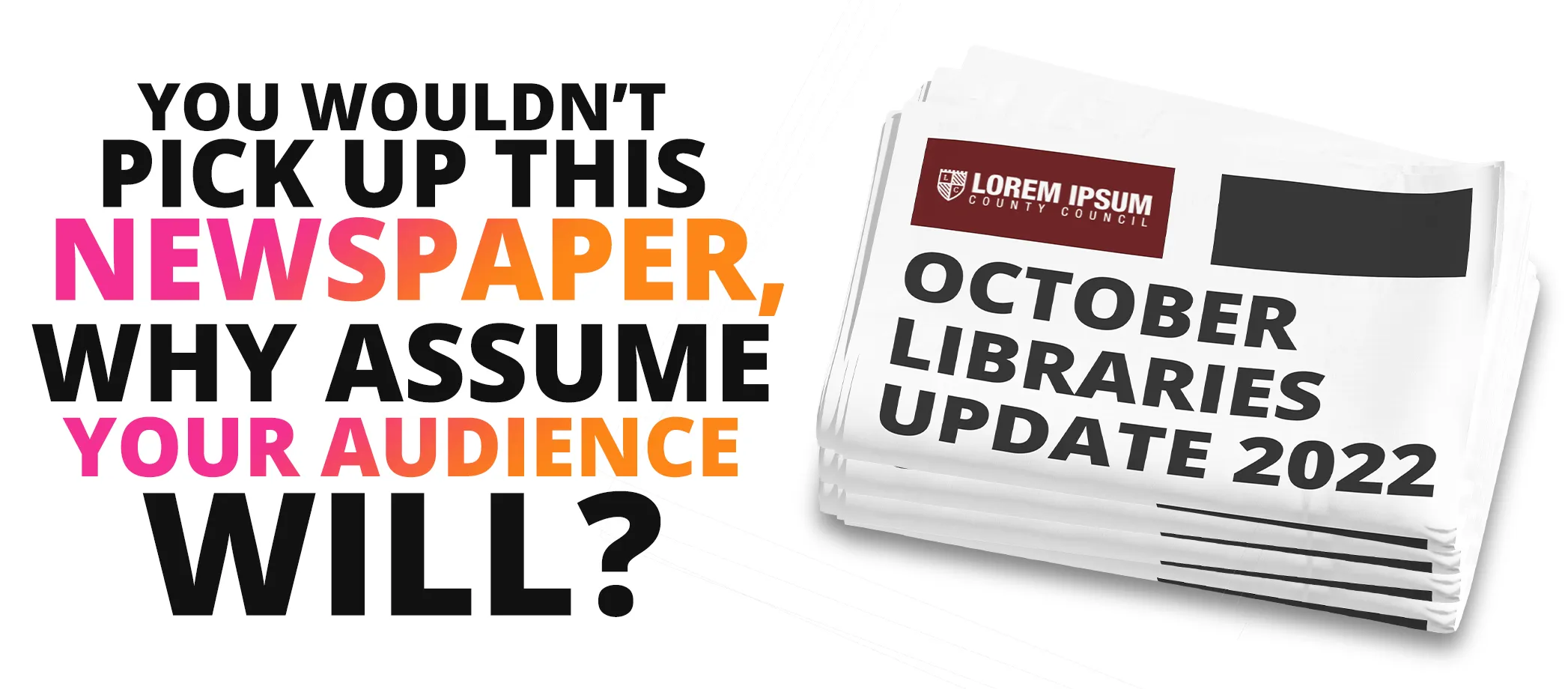 Subjectline presented as a newspaper image